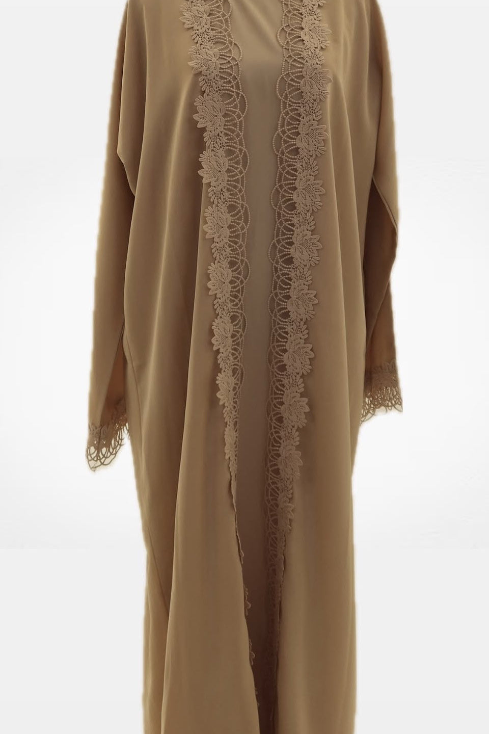 Abaya Floral - Oatmeal